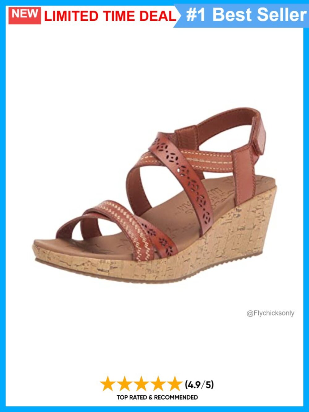 Luxe Foam Cushioned Wedge Sandals Laser-Cut Faux Leather Slingback